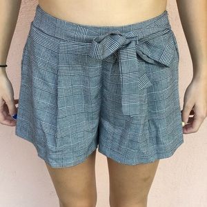 Forever 21 Plaid Paper-bag Shorts